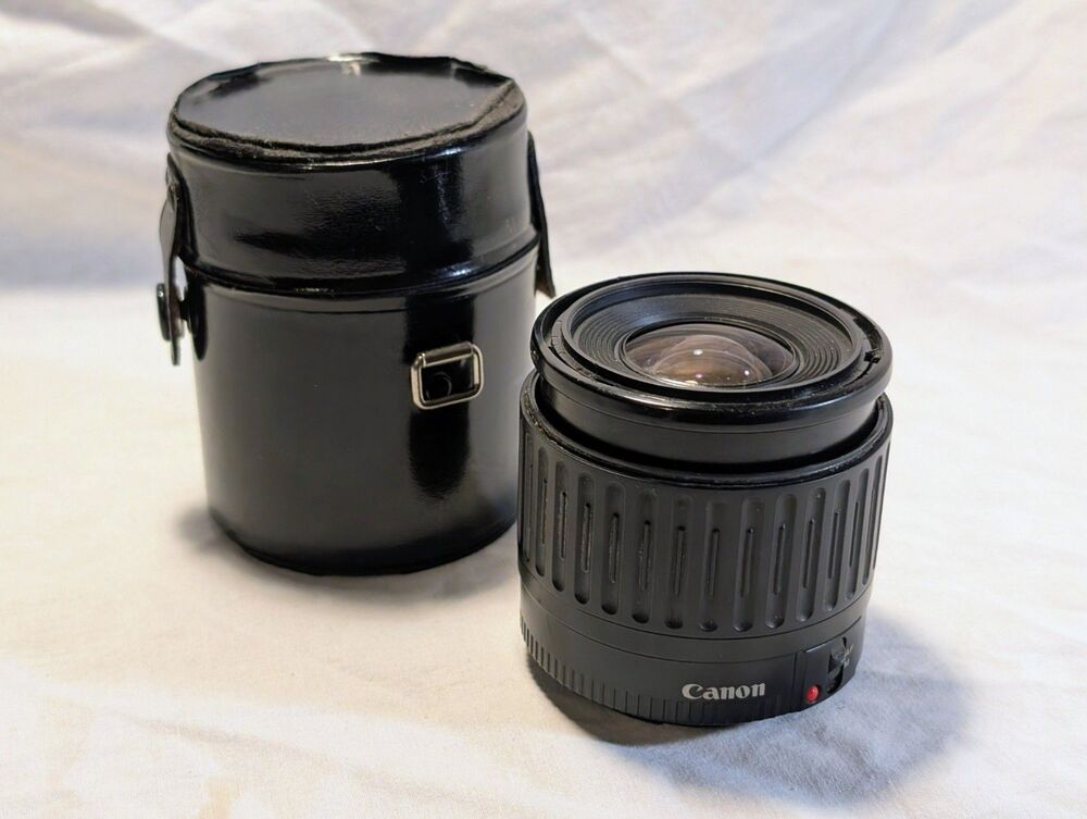 Vintage CANON EF 35-80mm Lens with Black Lined Snap Hard Lens Case - Untested
